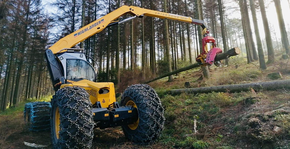 Tearing down trees - correct connectivity when harvesting wood - Friedrich Lütze GmbH